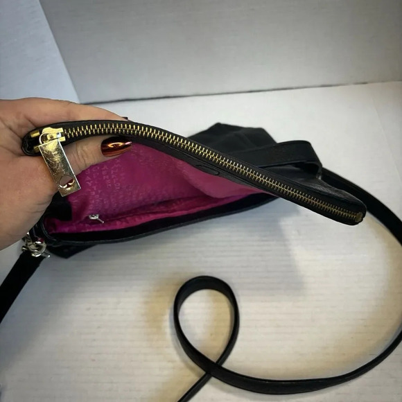 Kate Spade New York Polly Black Leather Convertible Crossbody Bag - Picture 4 of 7